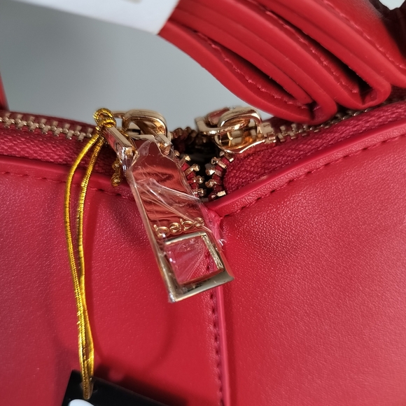 Bebe Red Mini Bag with Heart Design - Picture 4 of 7